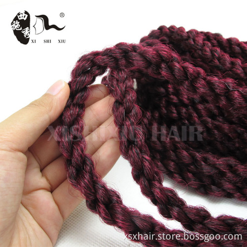 2016 hot sale long lasting 3D cubic afro twis Braids hair for synthetic hair extension crochet braid hair